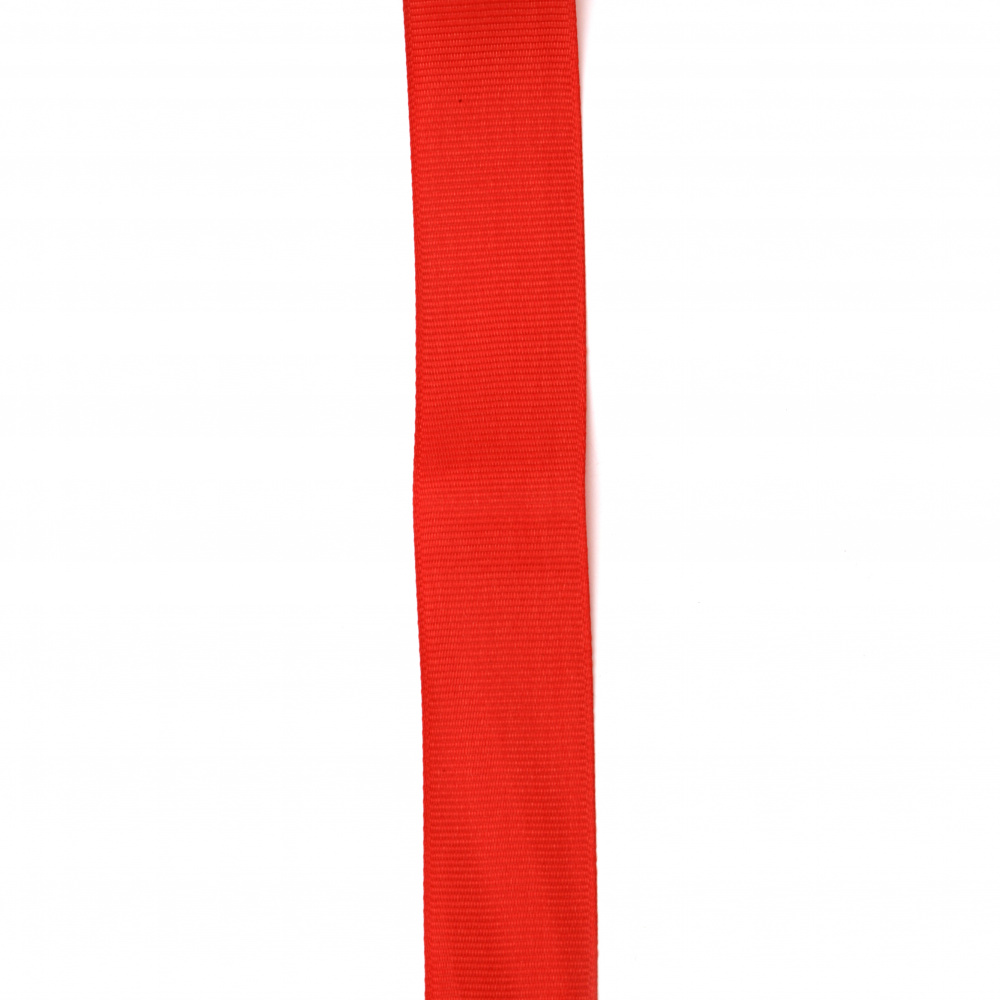 Ширит сатен 25 мм рипс червен -2 метра