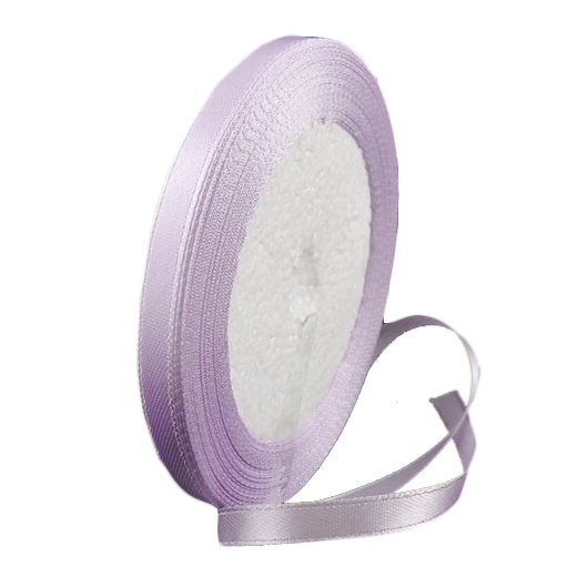 Satin Ribbon, Decoration, Sewing, Wedding, Hair Bow, DIY 6 mm purple light -22 meters