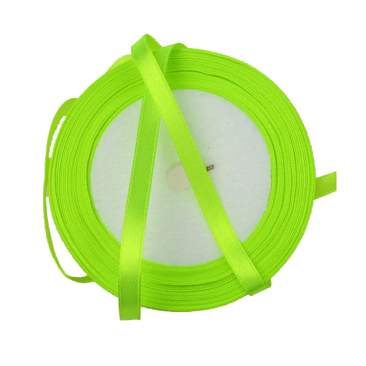 Satin shrit 6 mm verde electric ~ 22 metri