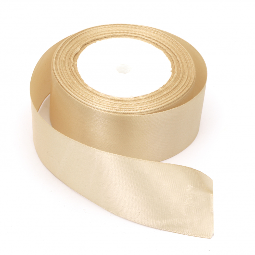 Satin ribbon,Kraft,Scrapbooking,,Cards40 mm brown light ~ 22 meters