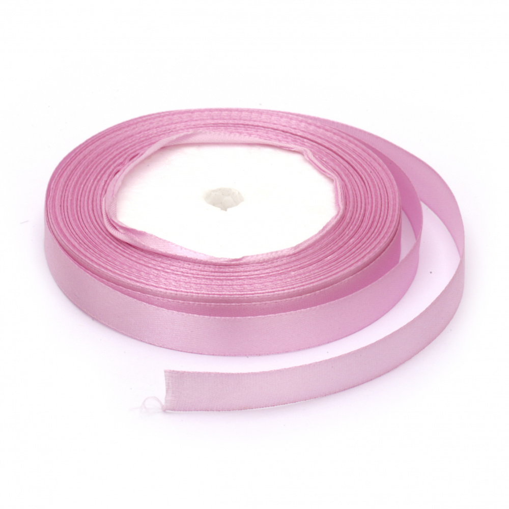 Satin Ribbon for Holiday and Party Decor, Craft Projects etc. / 12 mm / Light Purple - 22 meters
