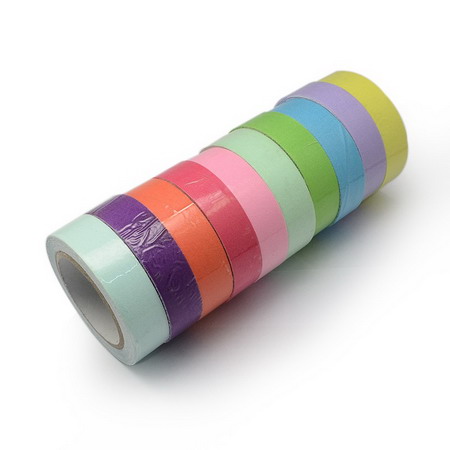 Tape textile 10 mm self-adhesive assorted colors -4 meters