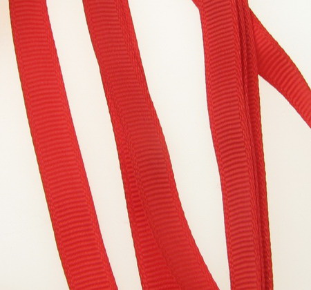 Grosgrain Satin Ribbon for Gift Wrapping, Bouquets, Craft Projects / 10 mm / Red - 10 meters