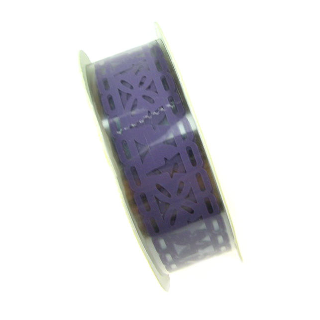 Лента полипропилен 15 мм самозалепваща лилава с пеперуди -1 метър