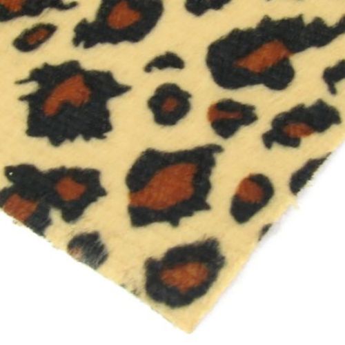 Suede A4 Sheet (21x29.7 cm) self-adhesive leopard right brown
