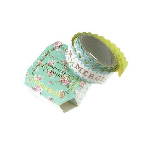 Adhesive Washi Tape, Decorations, Gift Wrapping, DIY Crafts, Scrapbooking, Decoupage 20 mm adhesive blue -1.5 meters