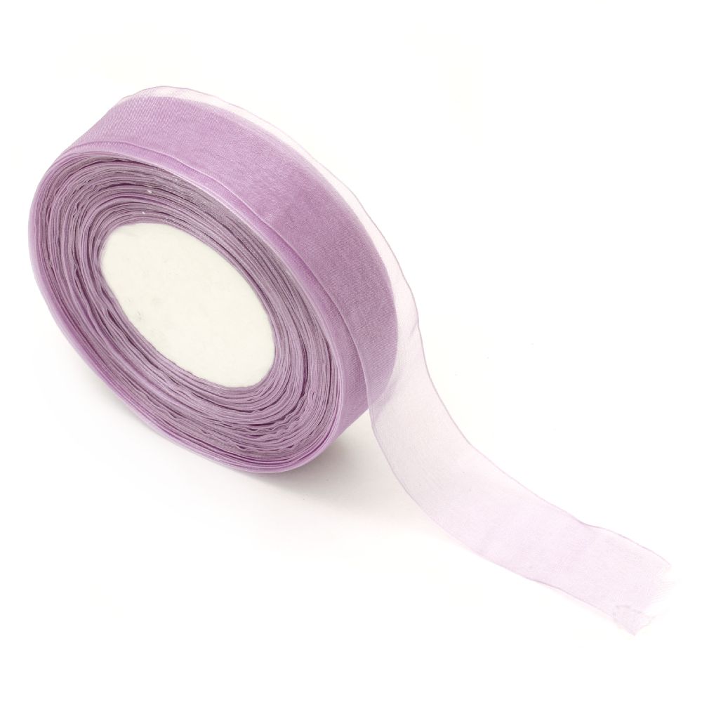 Organza ribbon 25 mm purple pale ~ 45 meters