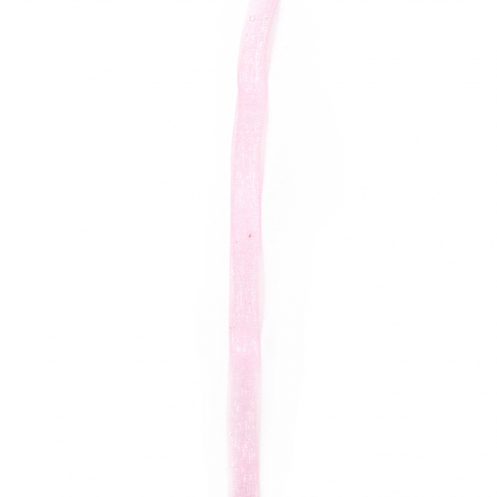 Лента органза 7 мм розова светло -20 метра