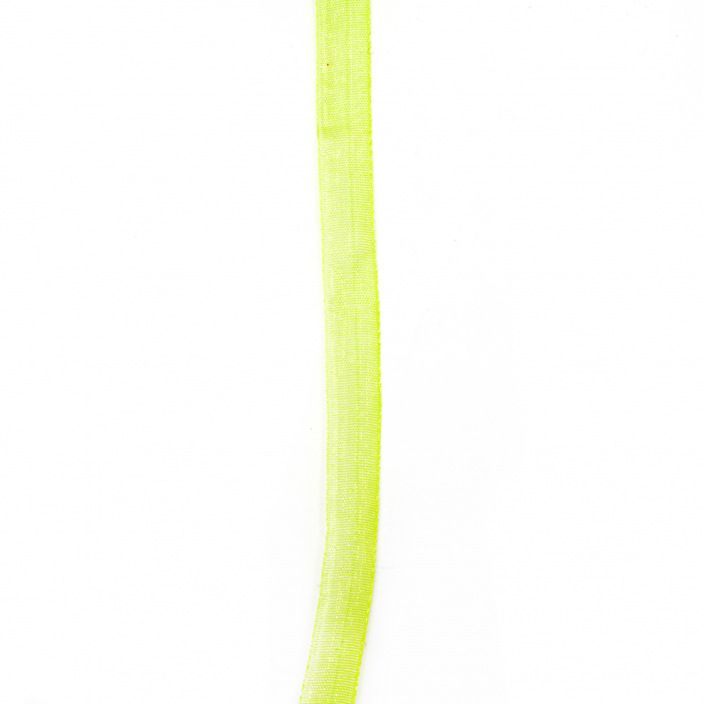 Organza ribbon 9 mm green light -20 meters