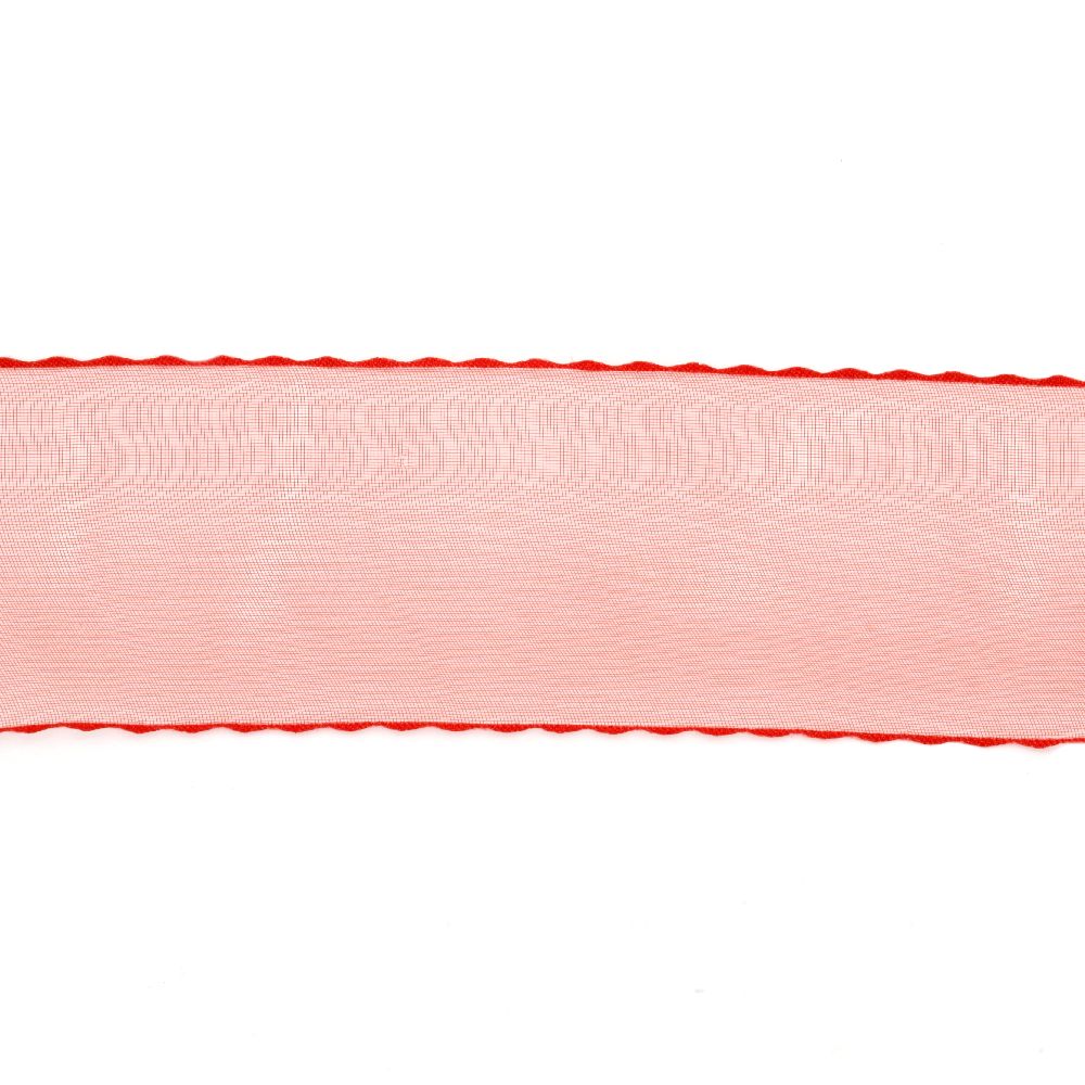 Organza Ribbon / 38 mm / Red - 10 meters