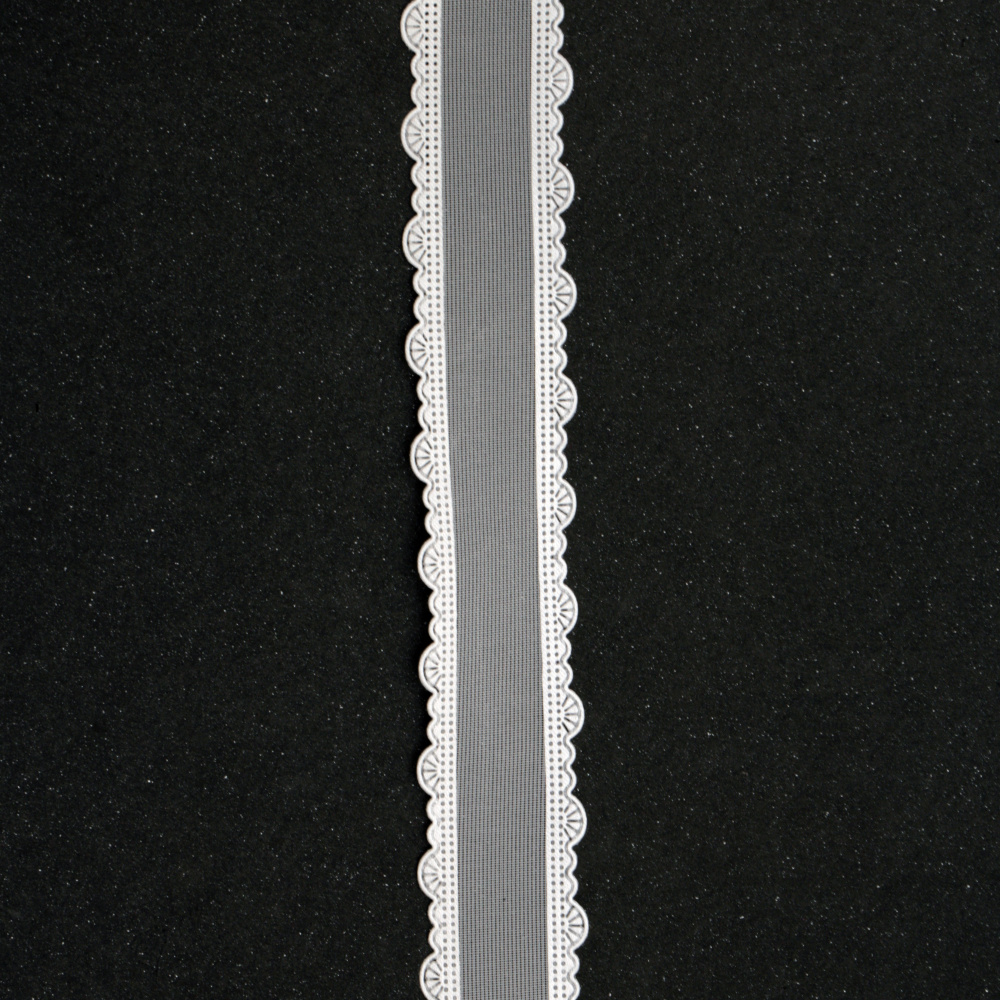 Κορδέλα οργάντζα 25 mm λευκό -3 μέτρα