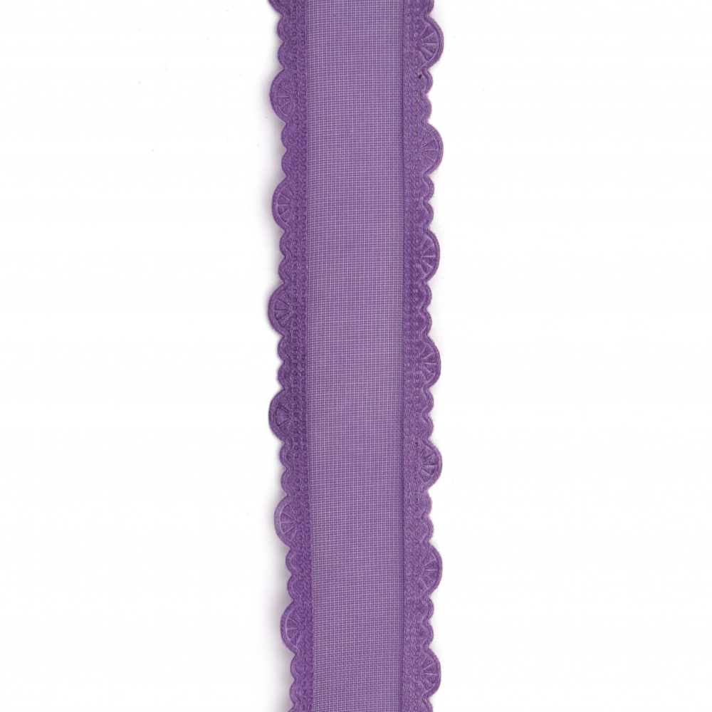 Organza ribbon 25 mm purple -3 meters