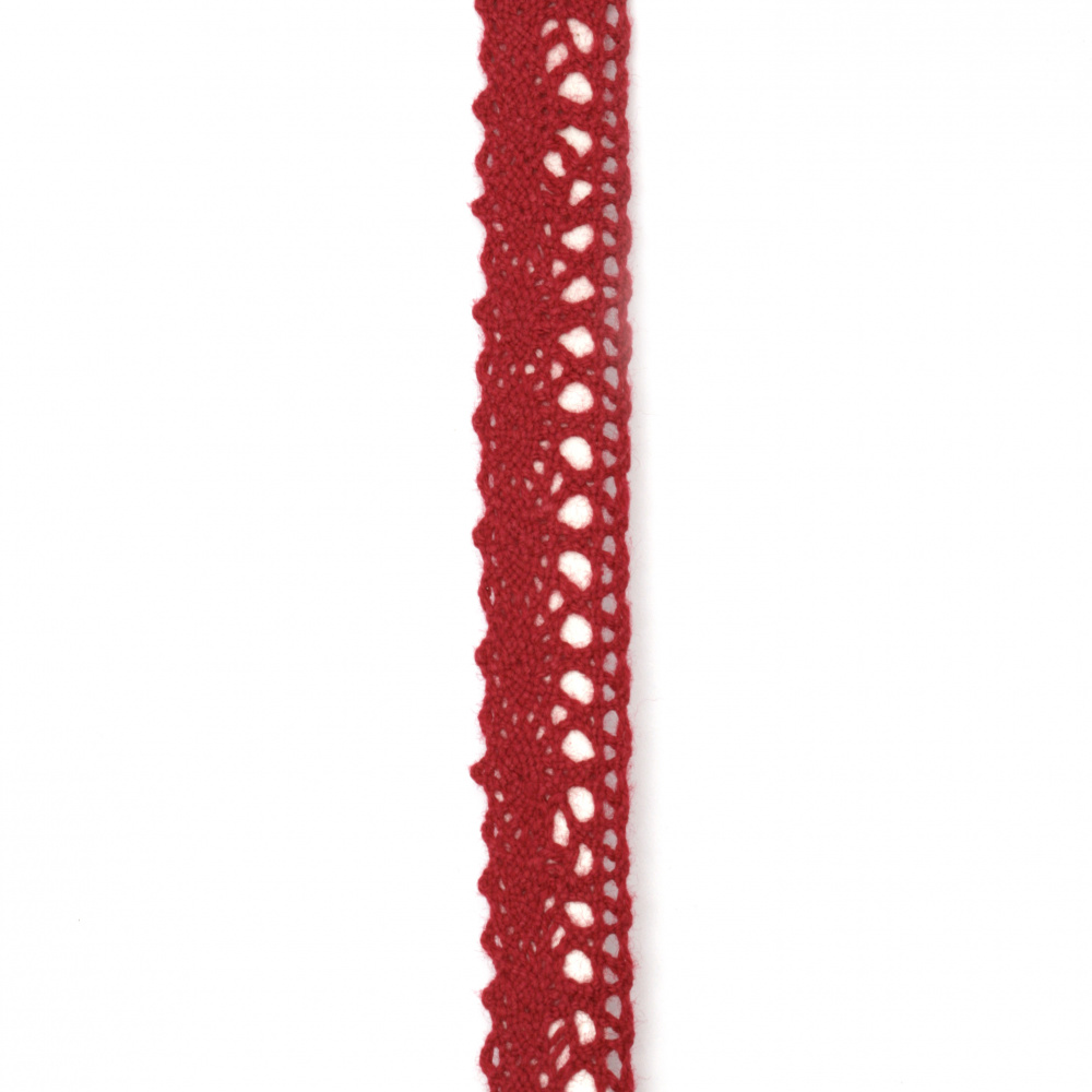 Лента дантела памук 15 мм самозалепваща АСОРТЕ цветове -1.80 метра