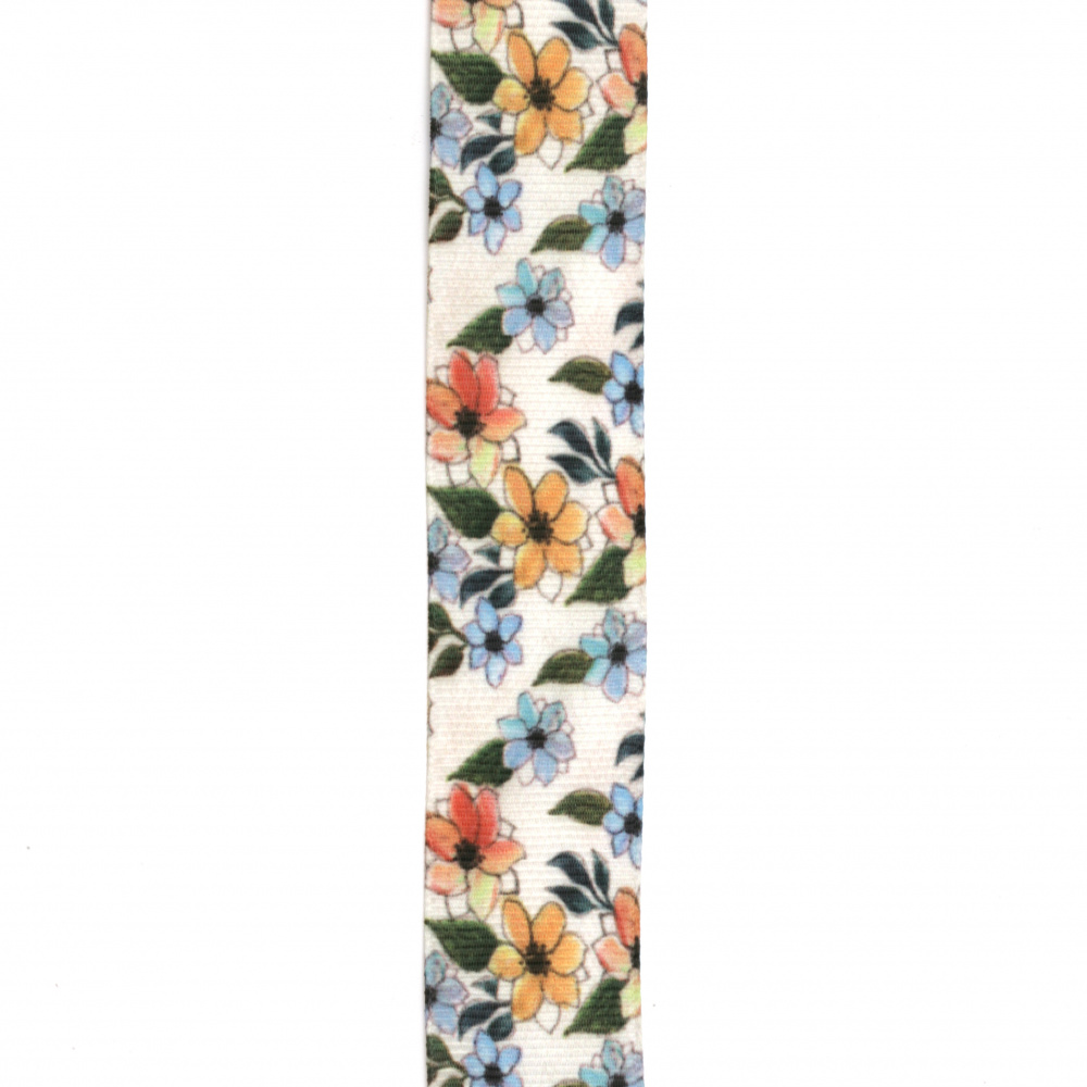 Polyester ribbon 25 mm flower rips -3 meters