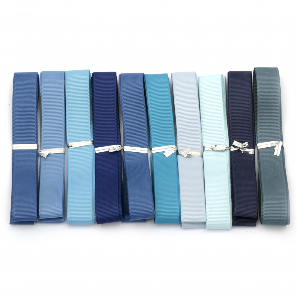 Satin ribbon for decoration16 mm BLUE range 0.90 meters