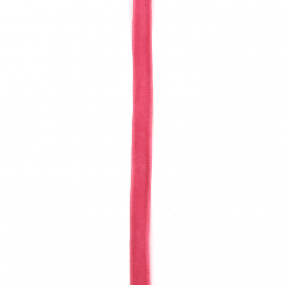 Βελούδινη κορδέλα 10 mm ροζ -3 μέτρα
