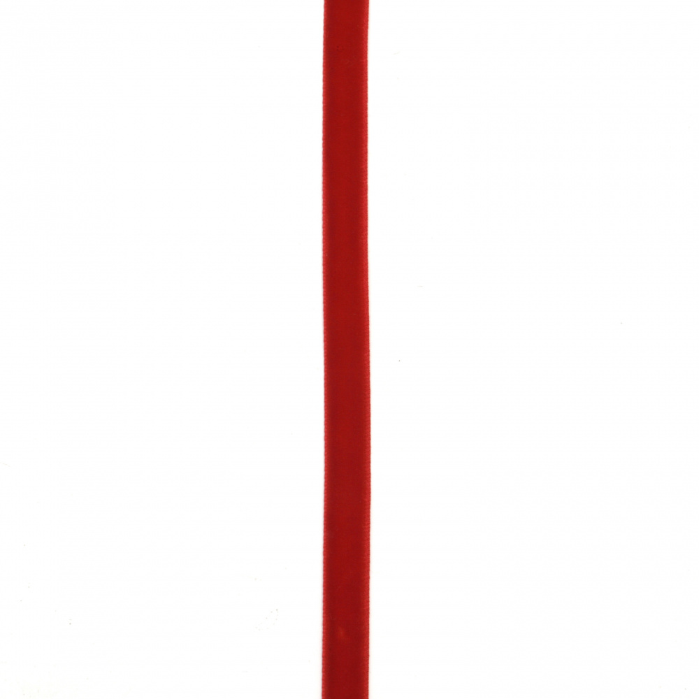 Лента кадифе 10 мм червена тъмна -3 метра