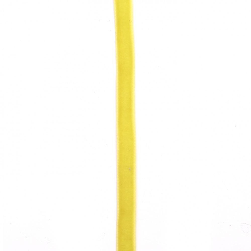 Лента кадифе 10 мм жълта -3 метра