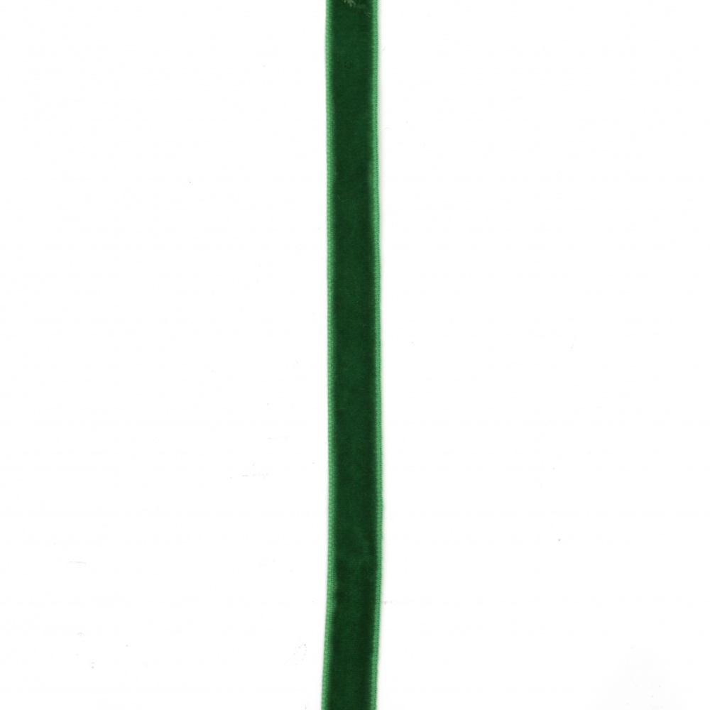 Лента кадифе 10 мм зелена -3 метра