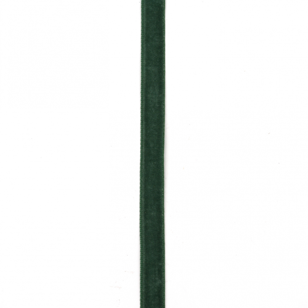 Лента кадифе 10 мм зелена тъмна -3 метра