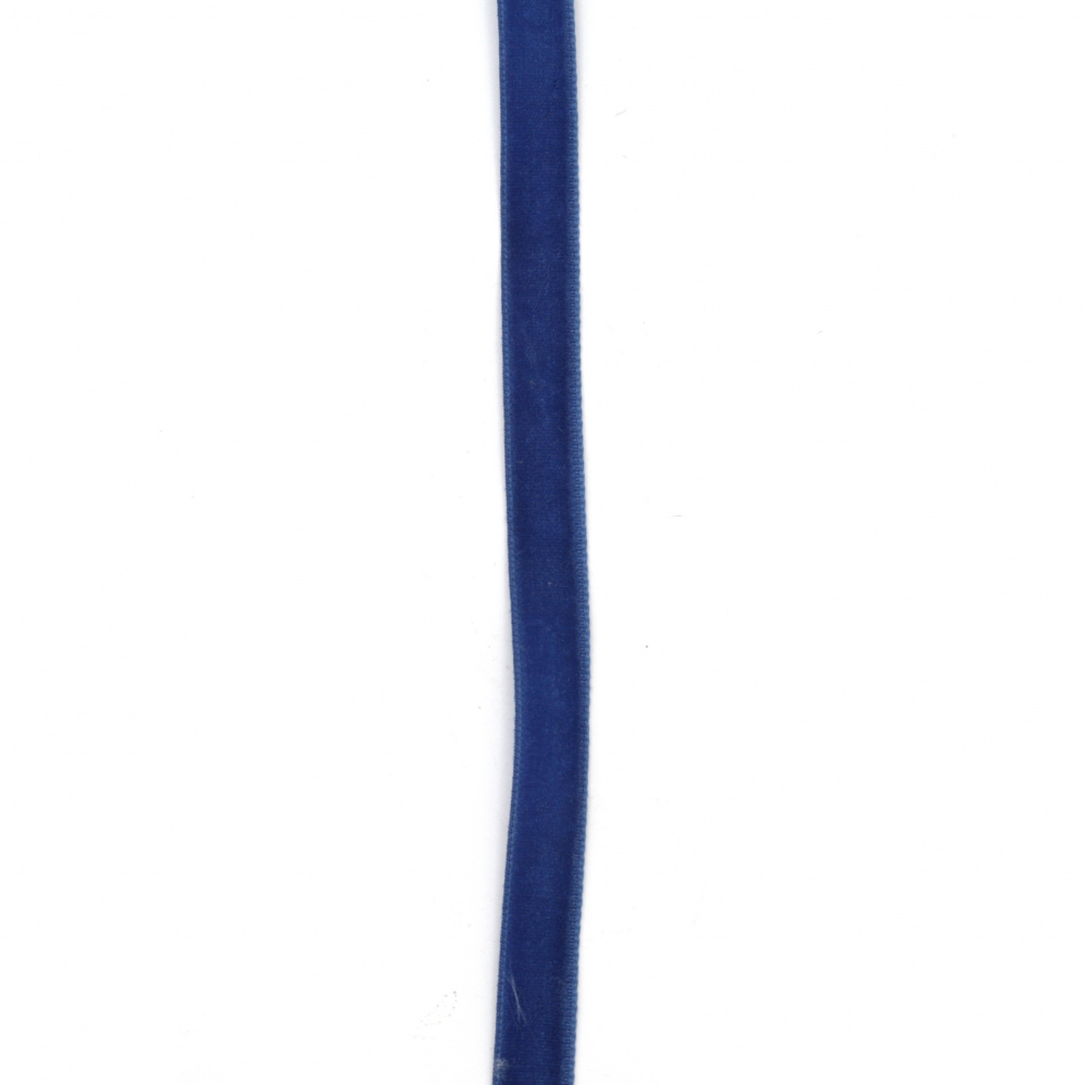 Лента кадифе 10 мм синя тъмна -3 метра