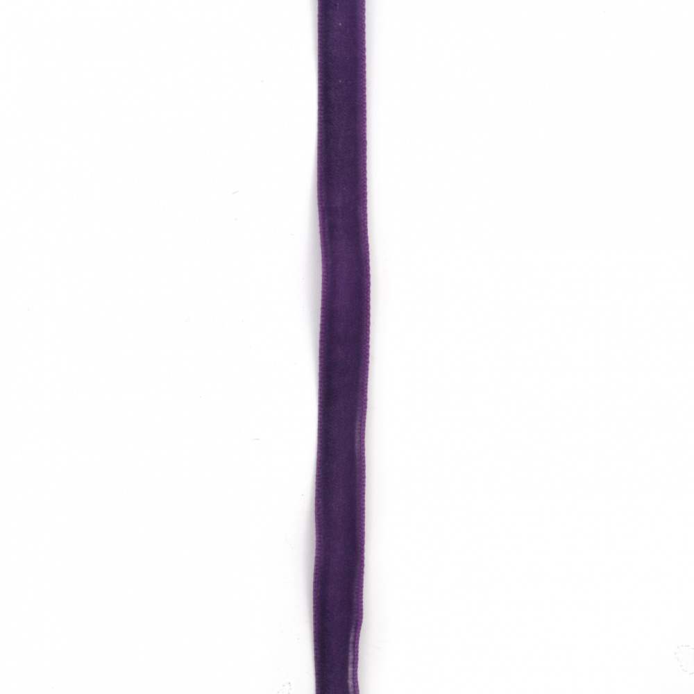 Лента кадифе 10 мм лилава тъмна -3 метра