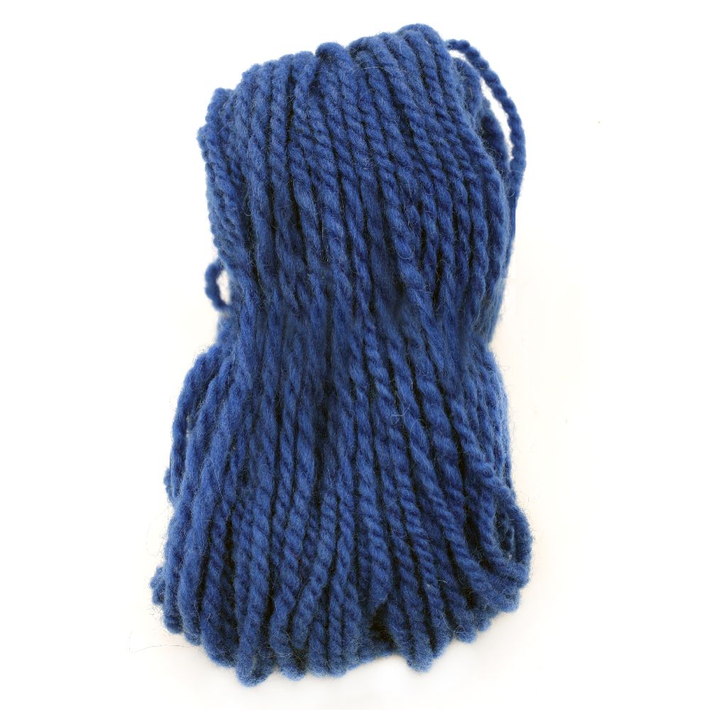 Yarn wool two layers of blue -100 grams