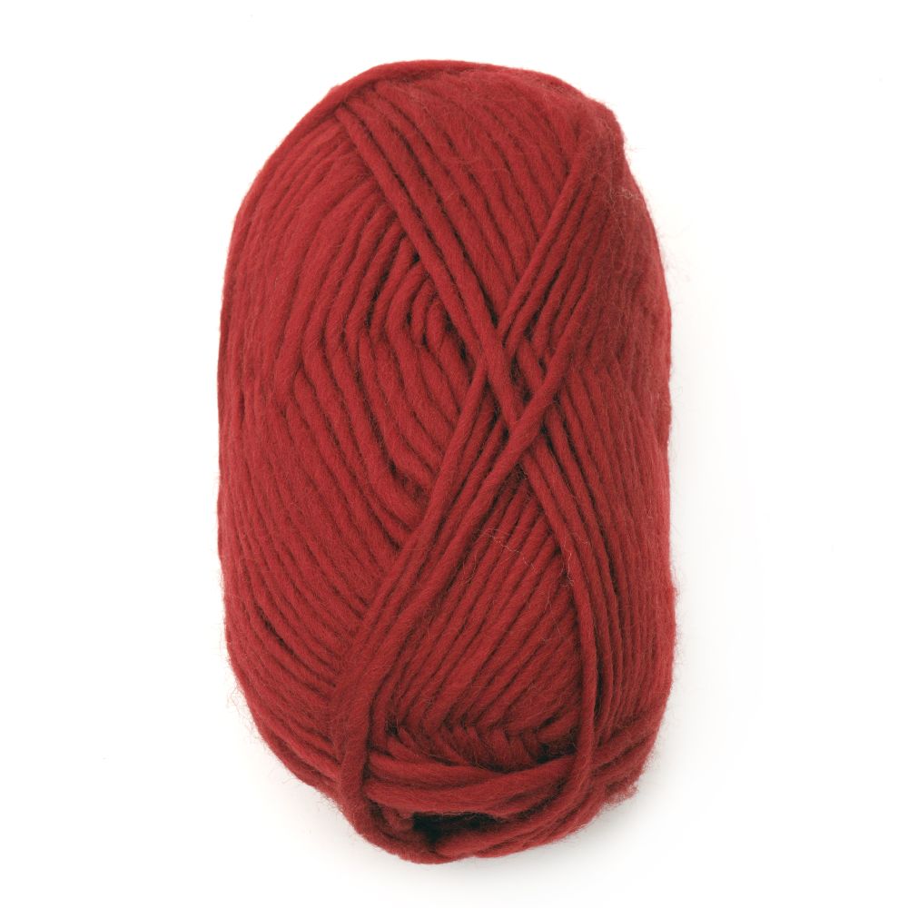Amalia yarn 100 percent wool dark red -100 grams