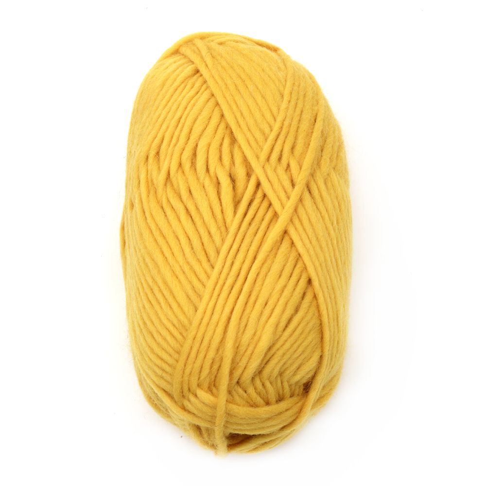 Amalia yarn 100 percent wool yellow -100 grams