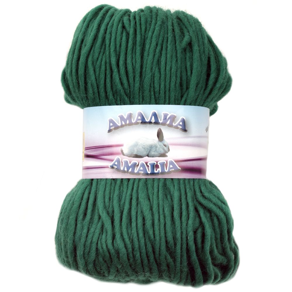 Amalia yarn 100 percent green wool -100 grams