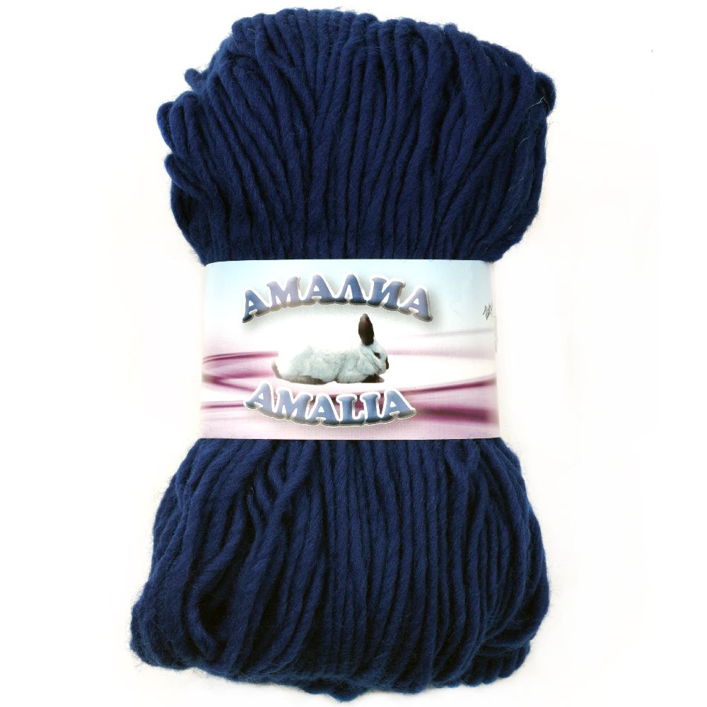 Amalia yarn 100 percent wool blue-100 grams