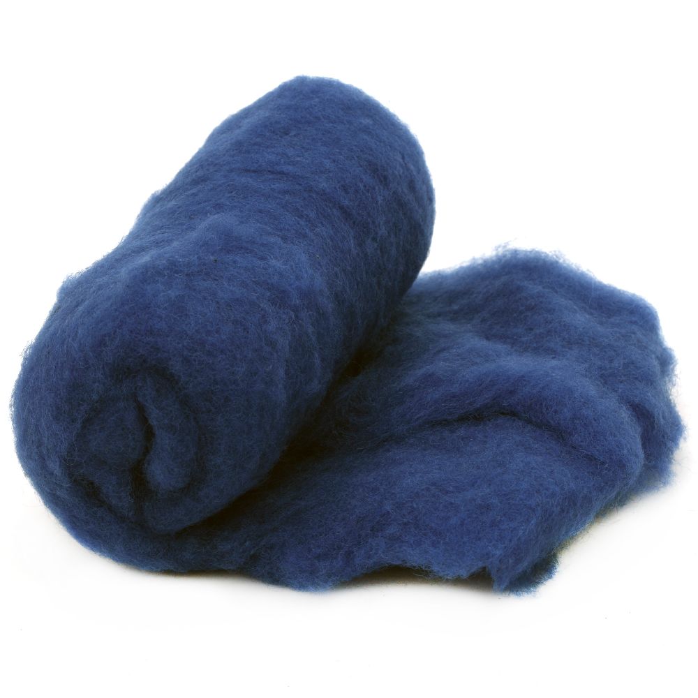 WOOL 100 percent Felt for making clothes, jewelry and accessories700x600 mm blue -50 grams