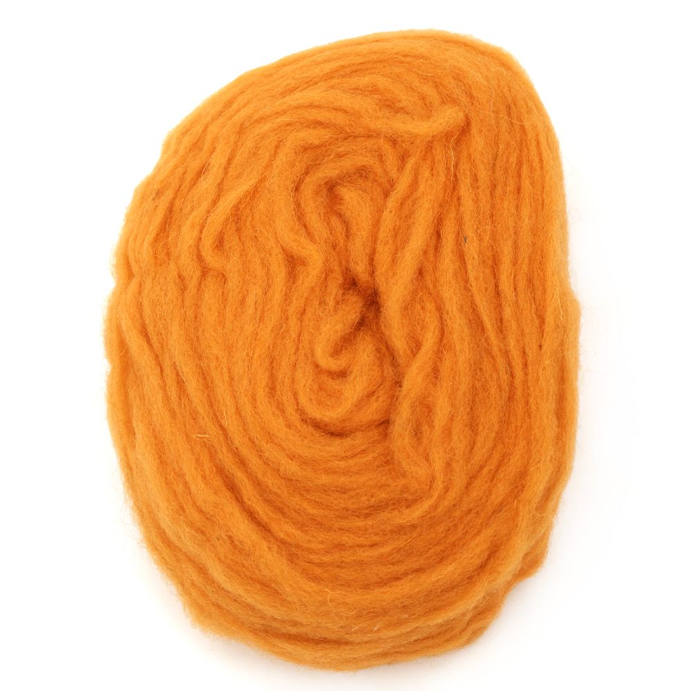 YARN LIVE WOOL  for making clothes, jewelry and accessoriesorange -25 grams