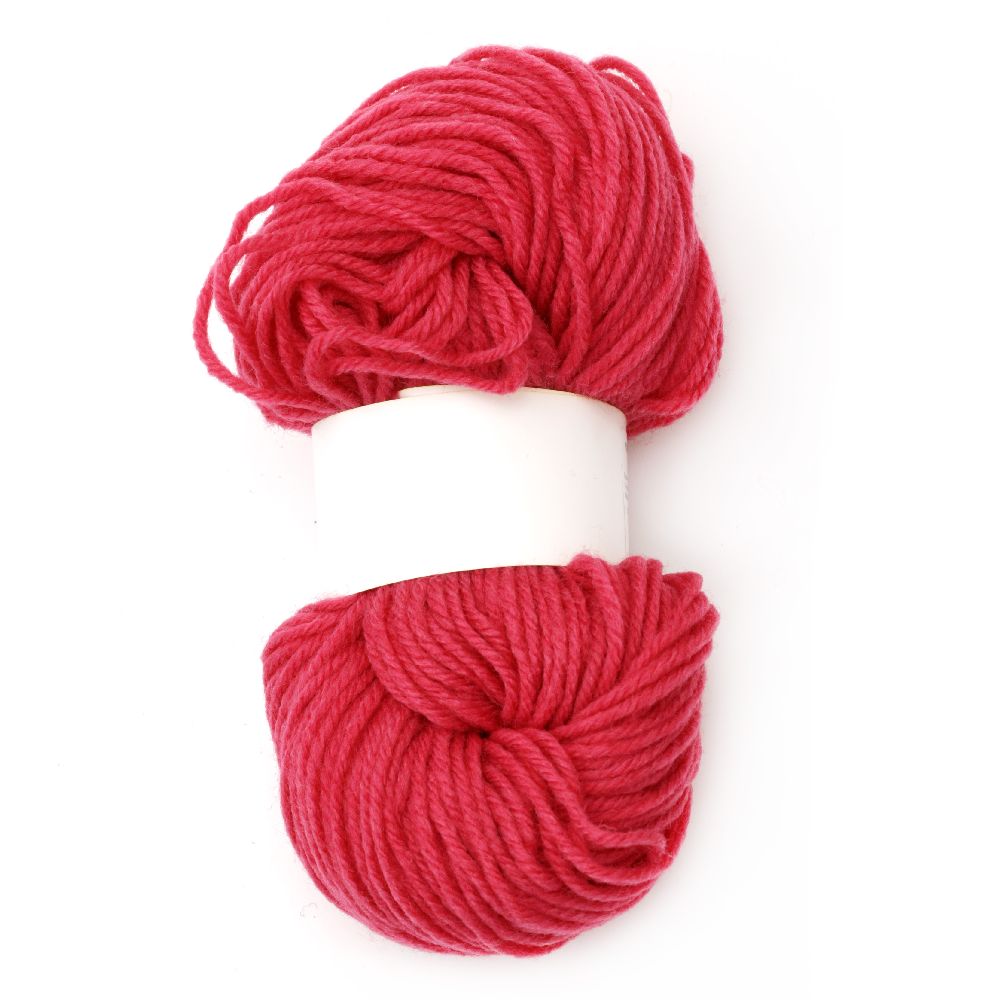 Yarn 2 mm pink dark -47 grams ~ 95 meters