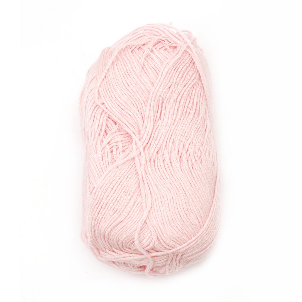 Soft baby yarn bamboo and silk 1 mm pink light -50 grams
