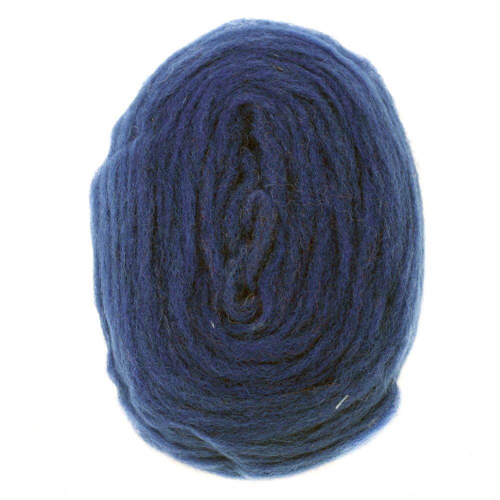 YARN LIVE WOOL blue for making clothes, jewelry and accessories- 25 grams