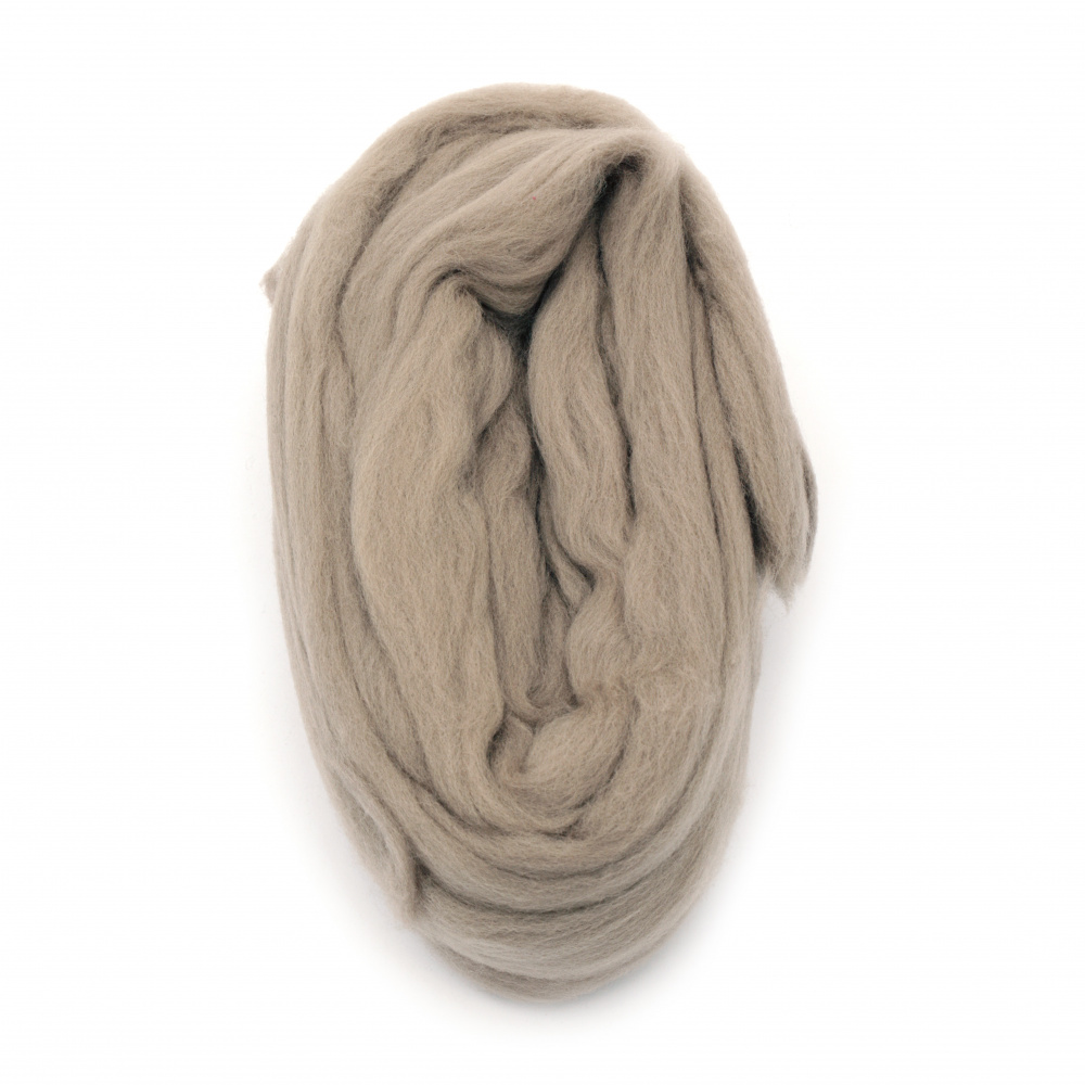 Merino wool ribbon for making hats, clothing accessories and toys beige 2.40 meters-50 grams