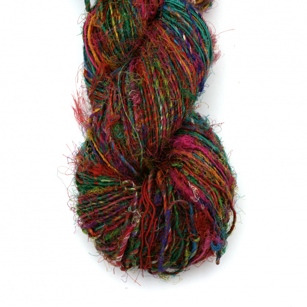 HOLI yarn 100 percent natural silk color multicolored -90 meters -100 grams