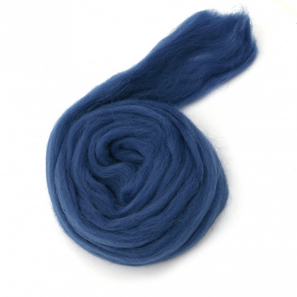 YARN WOOL felt tape for making hats, clothing accessories and toys blue -50 grams ~ 1.8 meters