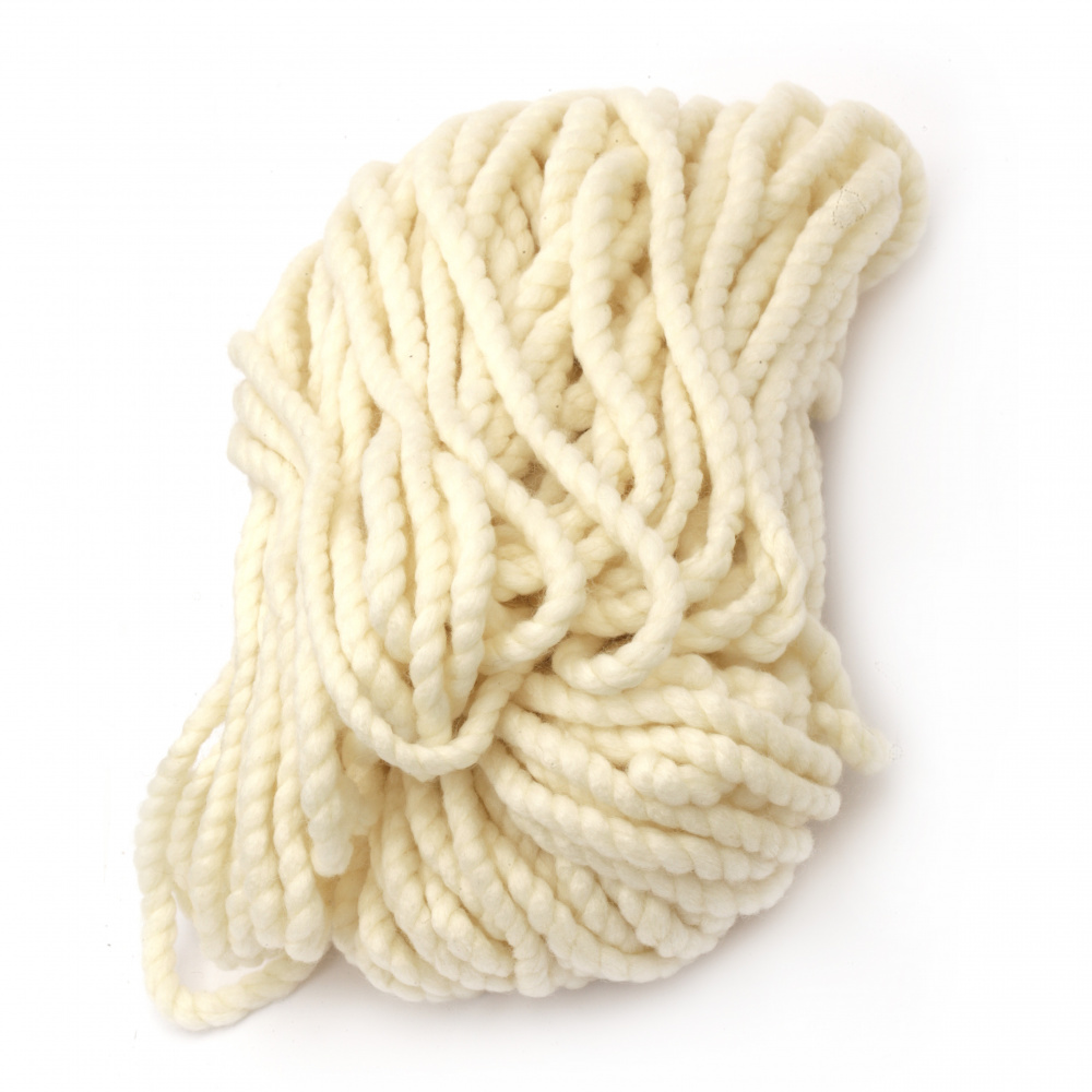 White Yarn BALKAN: 50% Wool, 50% Acrylic - 65 meters - 200 grams