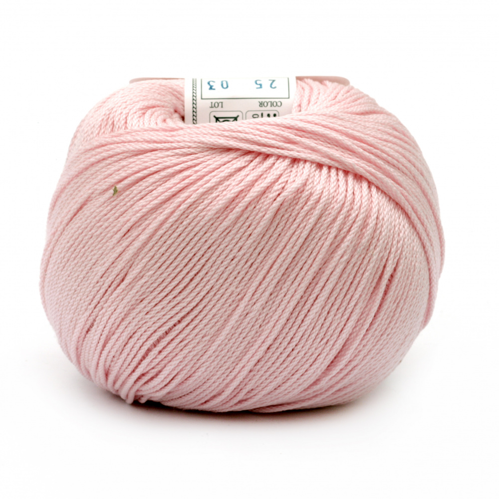 Yarn COTTON XTRA 100% cotton carbonated, mercerized color pink 50 grams -150 meters