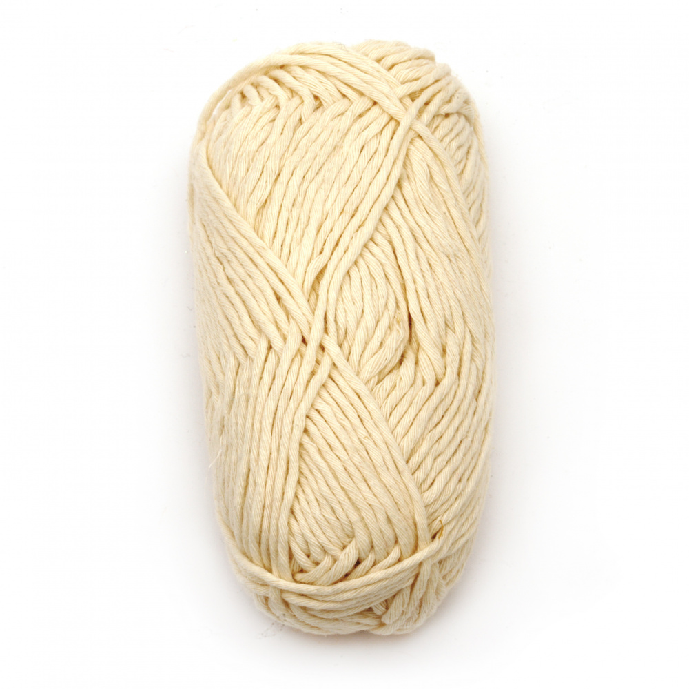 Yarn LINEN TOUCH / 80% Cotton,  20% Linen / Ecru / 50 grams - 65 meters