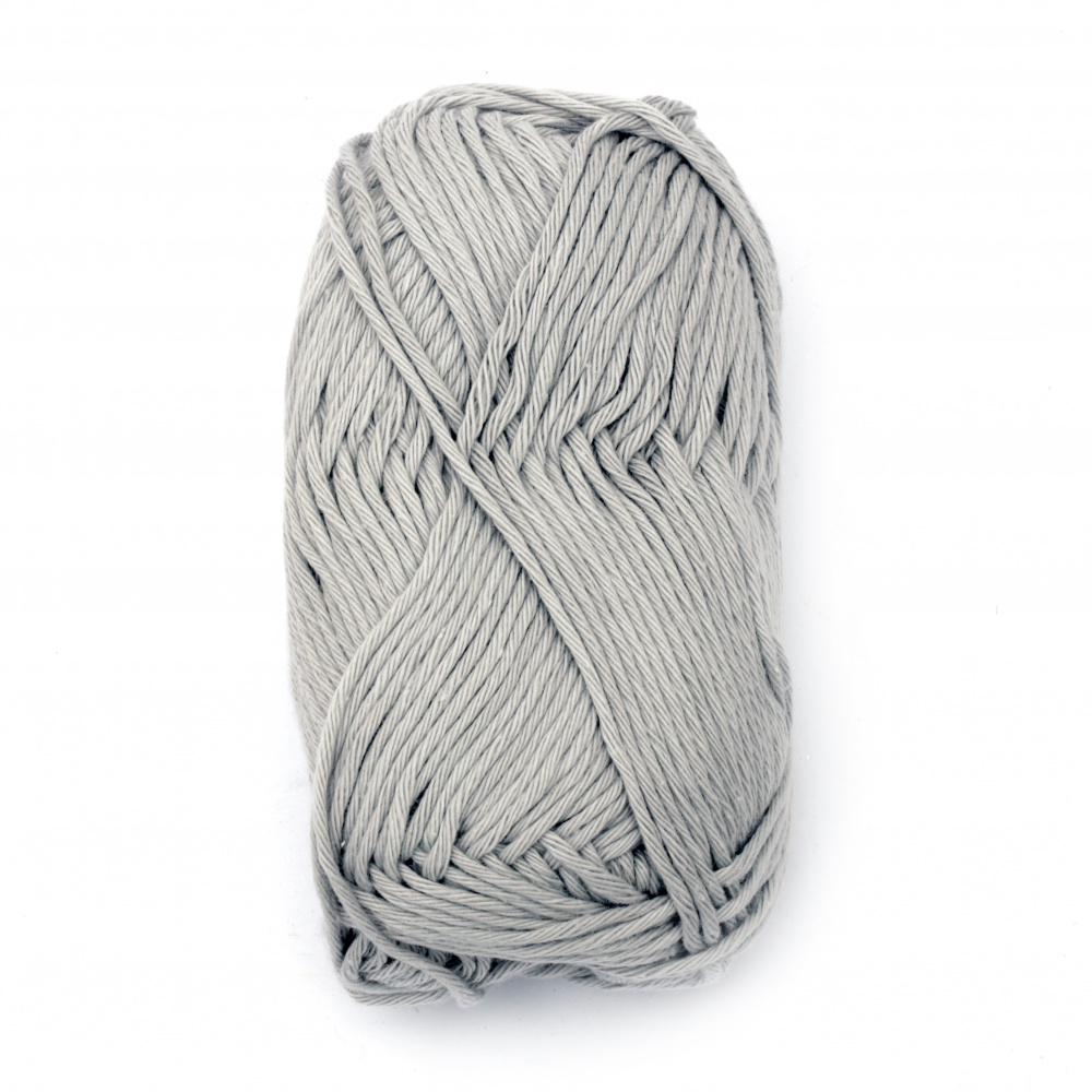 Yarn COTTON PASSION 100% cotton color light gray 50 grams -85 meters