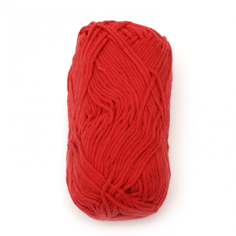 Yarn COTTON PASSION 100% cotton red 50 grams -85 meters