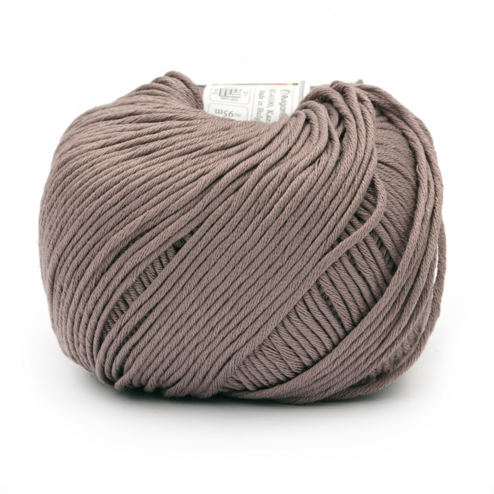 Yarn COTTON GEM / 100% Cotton: Carbonated, Mercerized / Cappuccino / 50 grams - 95 meters