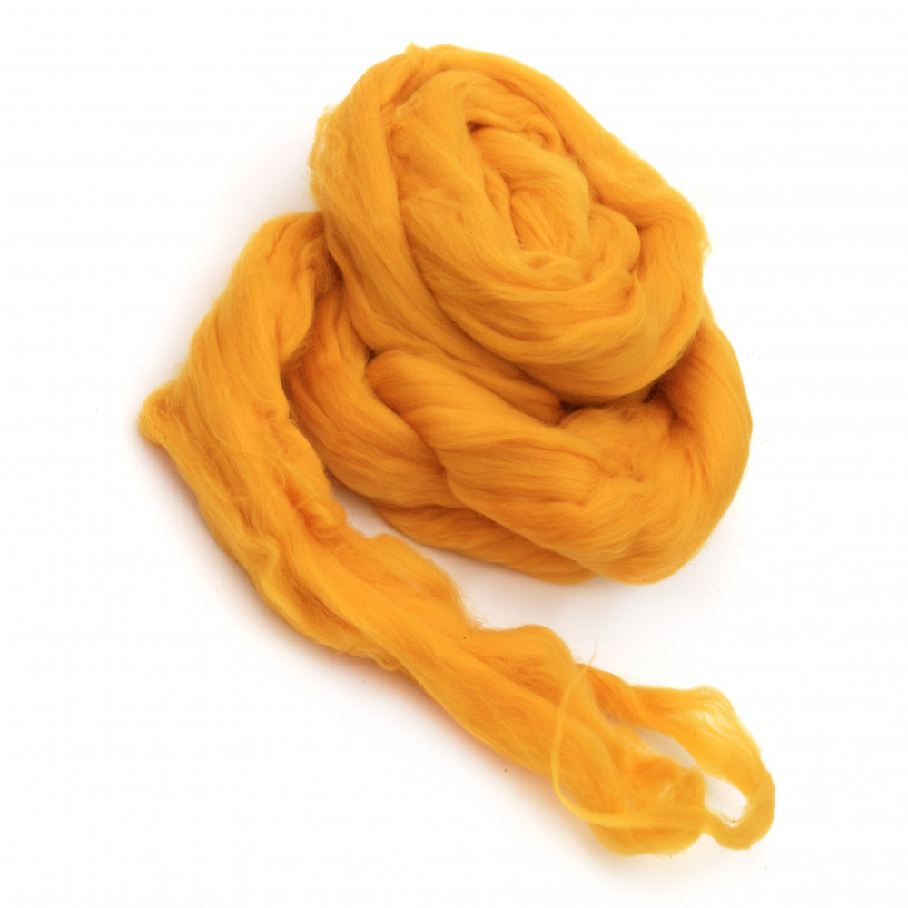 100% Acrylic Yarn / Color: Dark Yellow - 50 grams ~ 2.9 meters