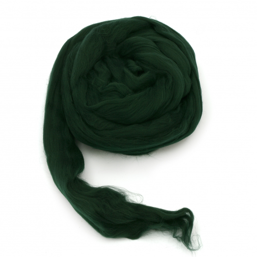 100% Acrylic Yarn / Color: Dark Green - 50 grams ~ 2.9 meters