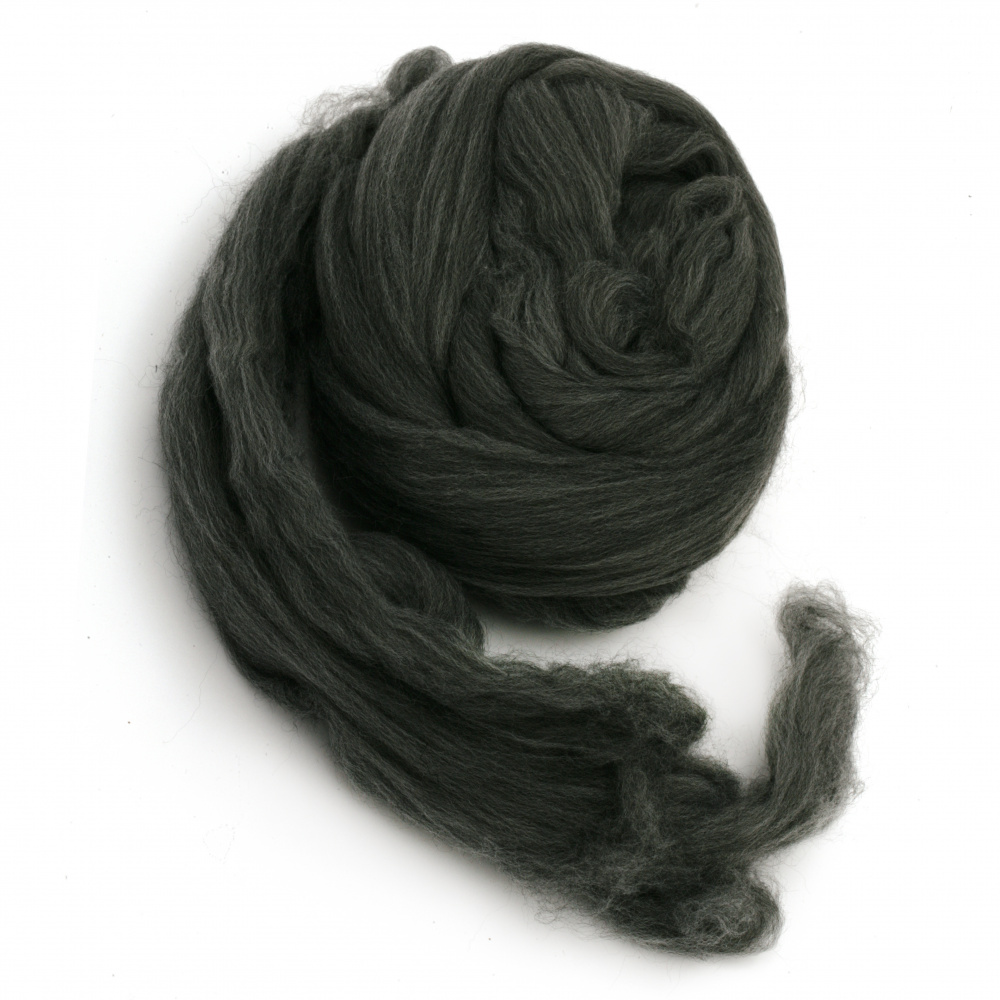 100% Acrylic Yarn / Color: Dark Gray - 50 grams ~ 2.9 meters
