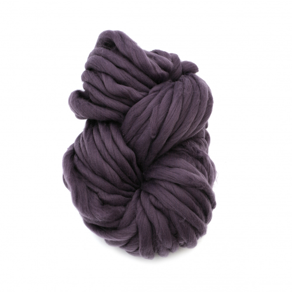 Acrylic Yarn / Thickness: 15 mm / Purple - 240 grams - 50 meters