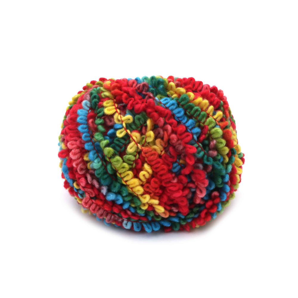 Fir Holiday pentru tricotat și croșetat, 45% lână, 45% acril, 10% poliester – multicolor – ghem 100 g, 55 m – moale, ideal pentru îmbrăcăminte și accesorii călduroase